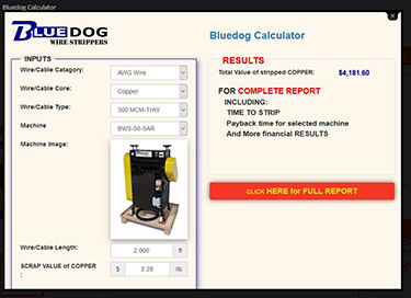 Bluedog Scrap Wire Calculator