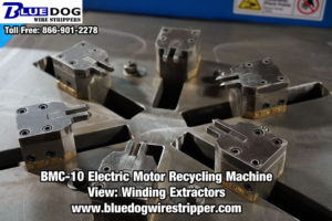 Electric motor recycling machine - Winding Extractor - Fork view